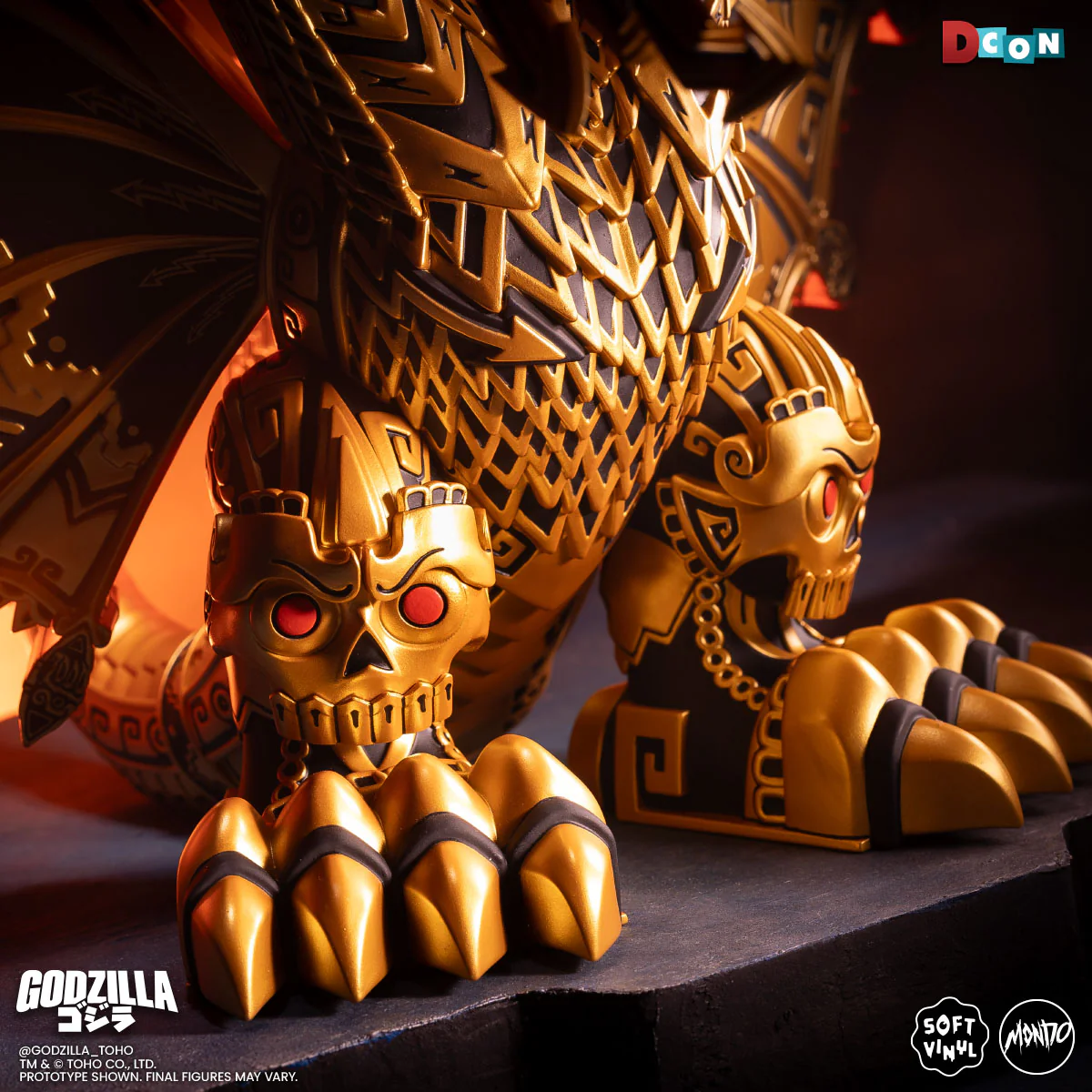 King Ghidorah - Vinyl Designer Figure by Urban Aztec - Golden Dragon Variant - Image 7