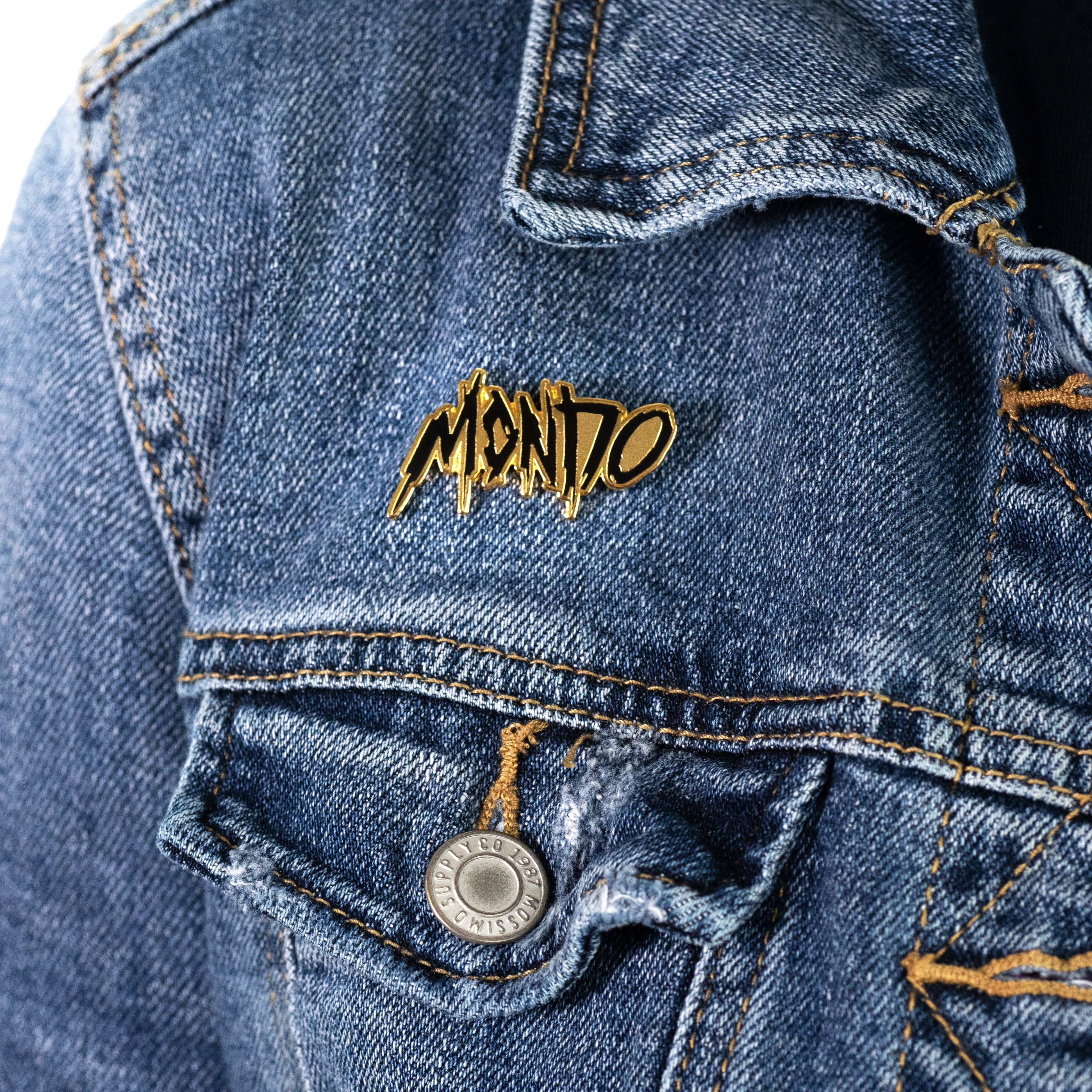Mondo Thrasher Gold Enamel Pin - Image 2