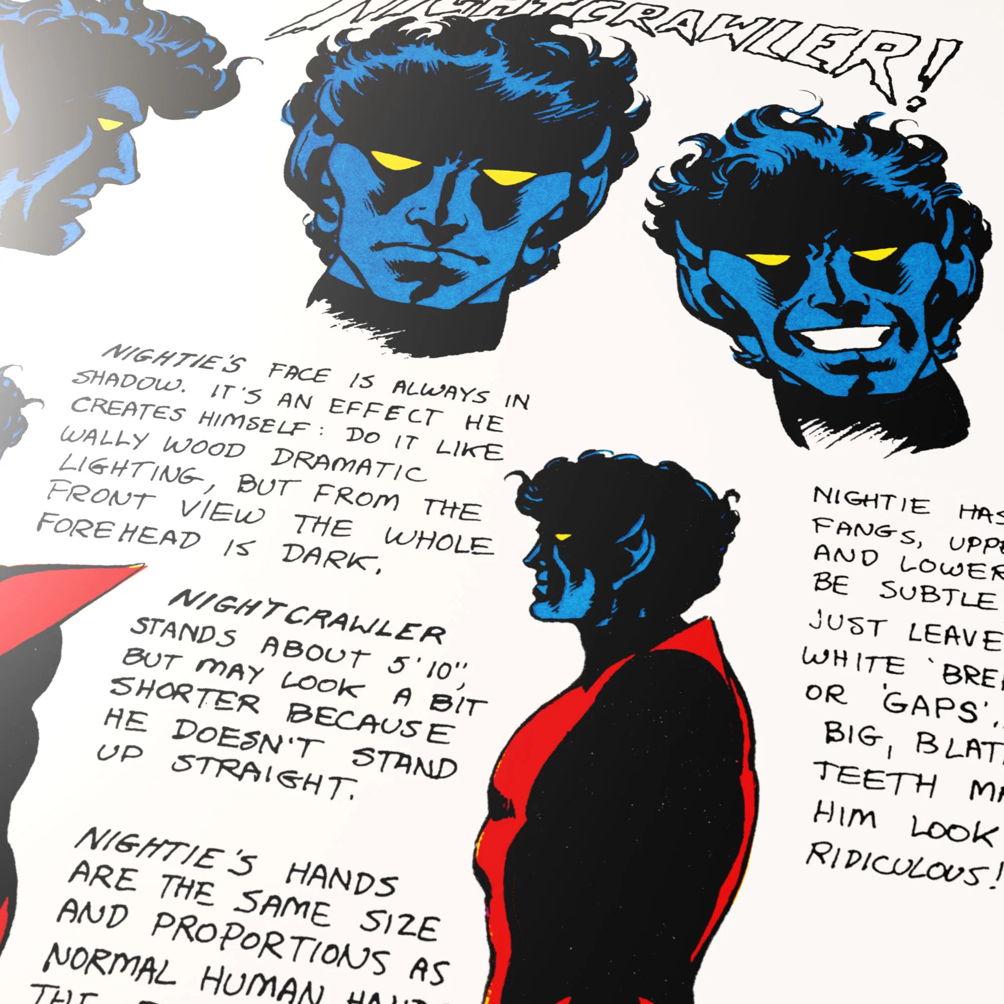 Nightcrawler Character Sheet Poster - Image 4