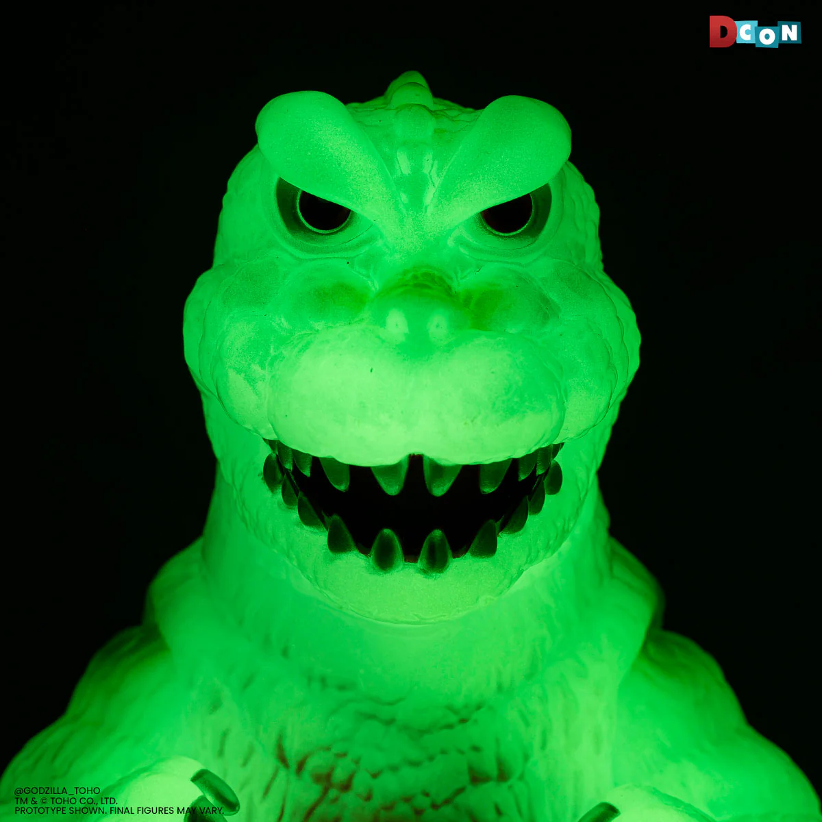 Godzilla UFO - Vinyl Designer Figure by Octeel - Glow-in-the-Dark Green Variant - Image 6