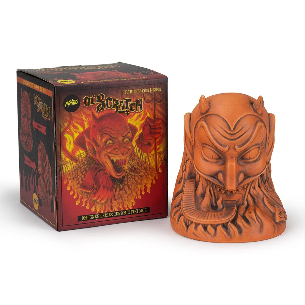 Ol' Scratch Designer Series Tiki Mug - Orange - Image 4