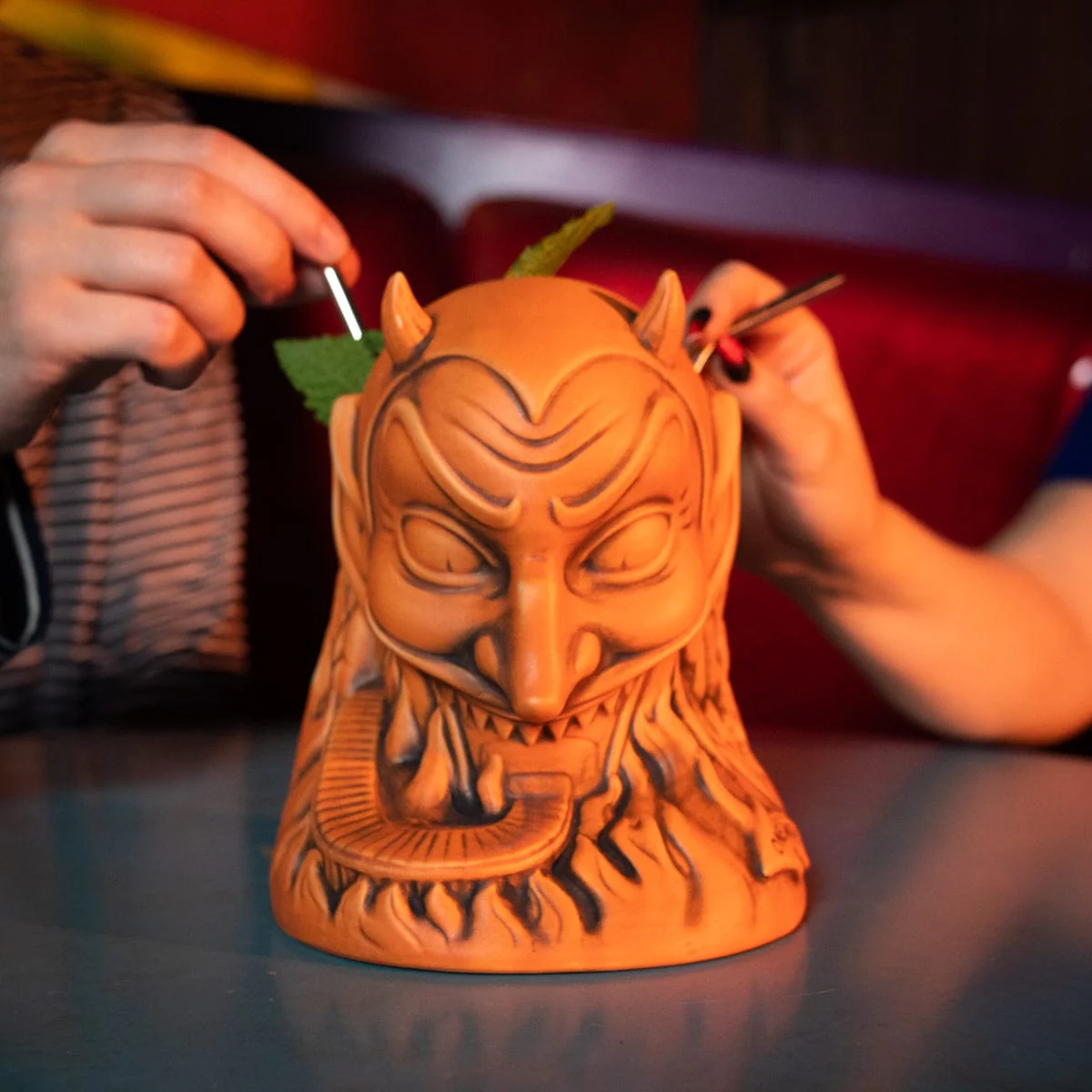 Ol' Scratch Designer Series Tiki Mug - Orange - Image 5