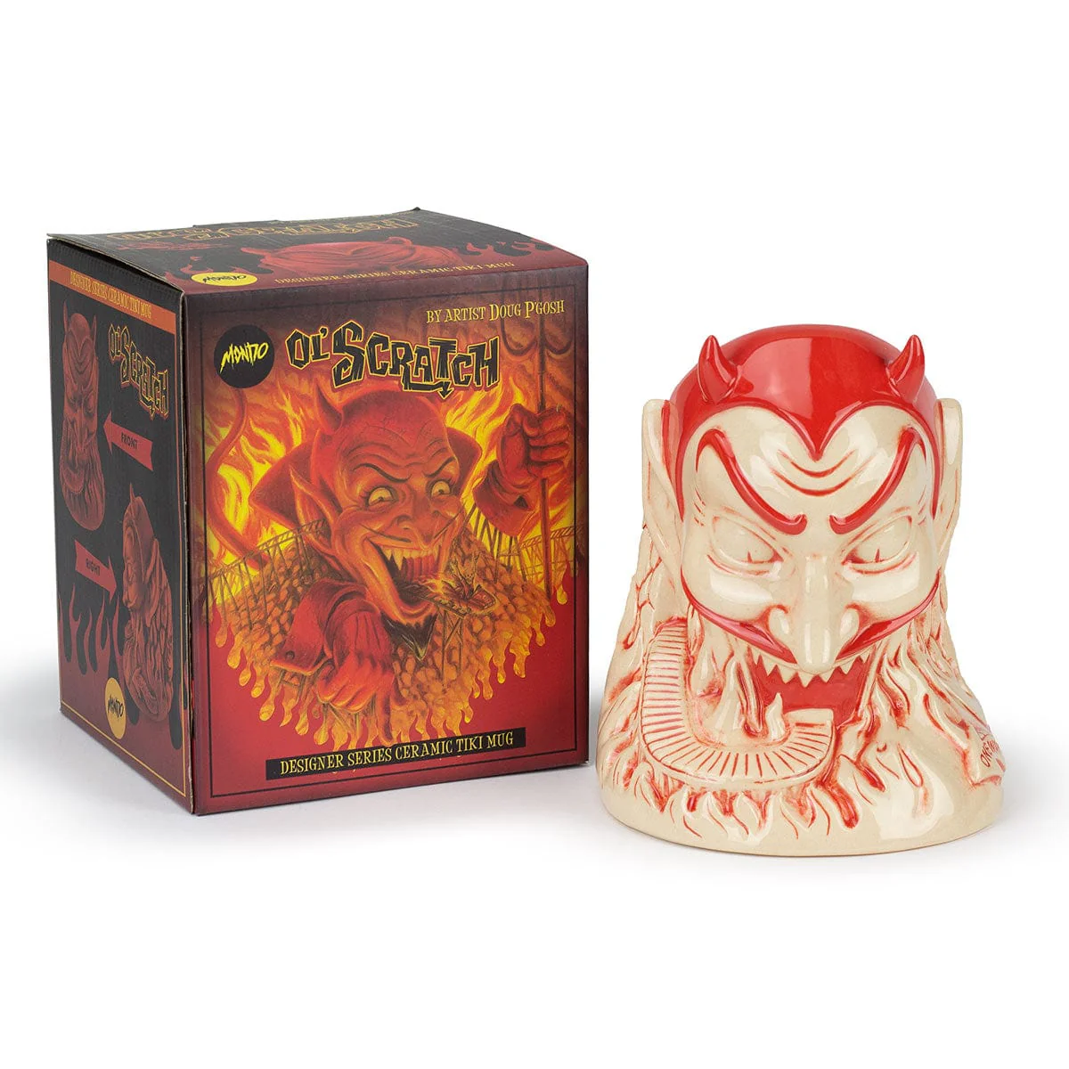 Ol' Scratch Designer Series Tiki Mug - Red - Image 4