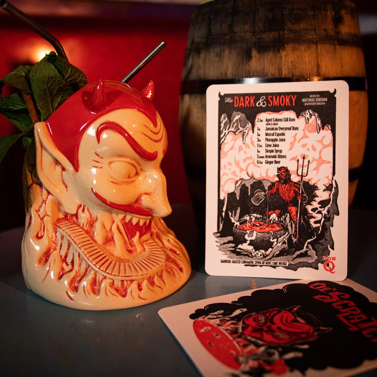 Ol' Scratch Designer Series Tiki Mug - Red - Image 5
