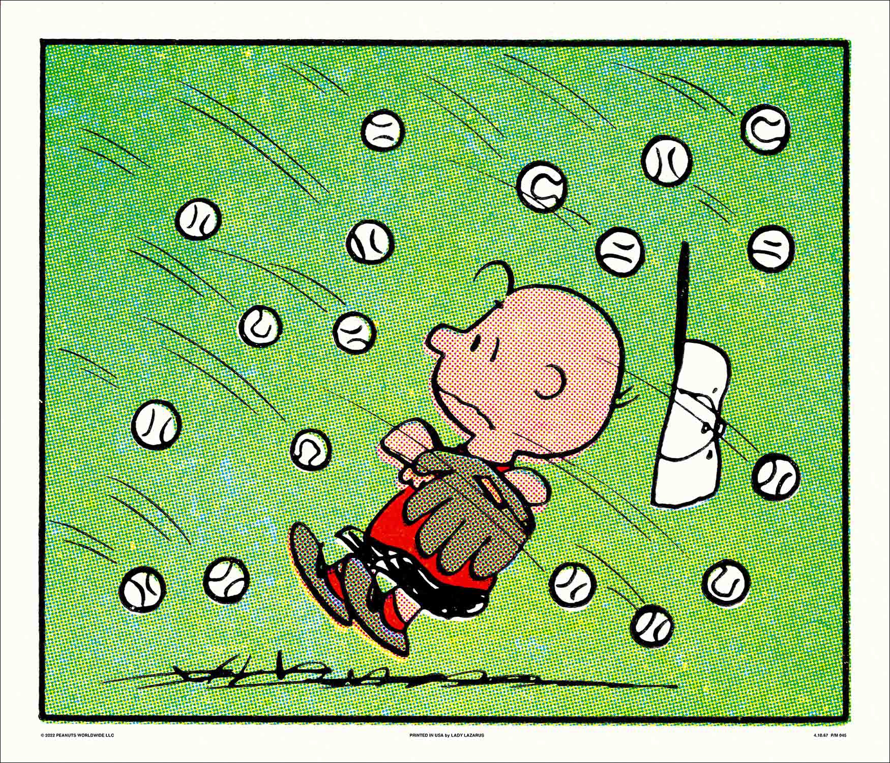 Peanuts Fly Balls Poster
