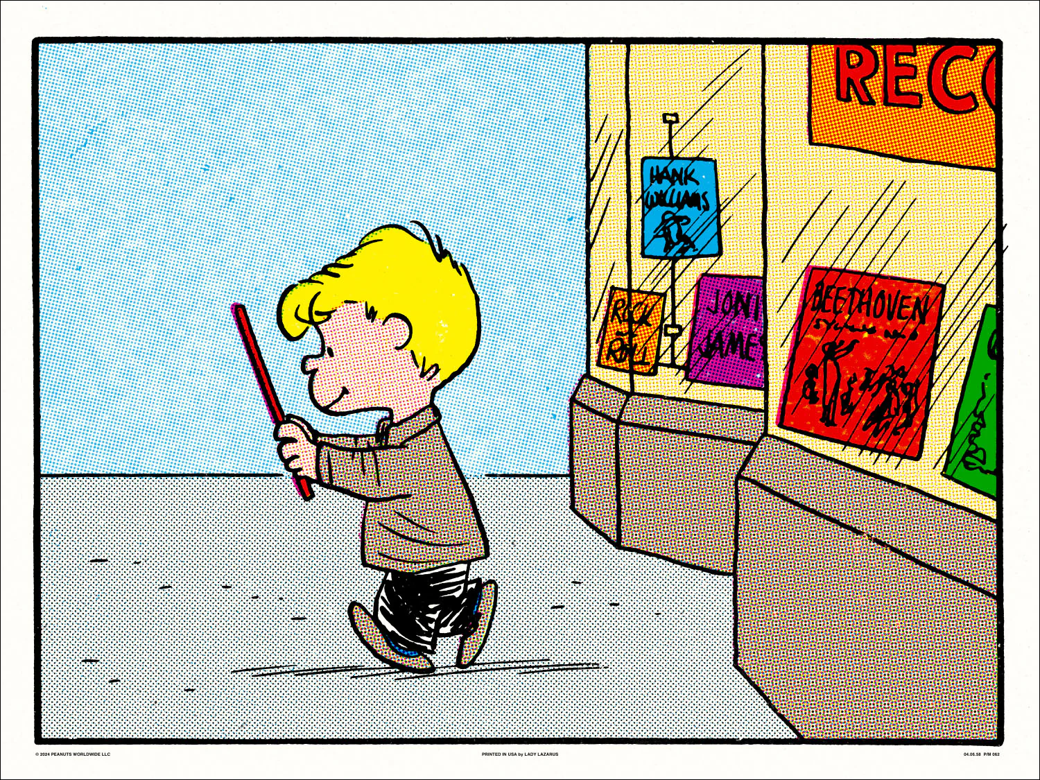 Peanuts Schroeder With Record Poster