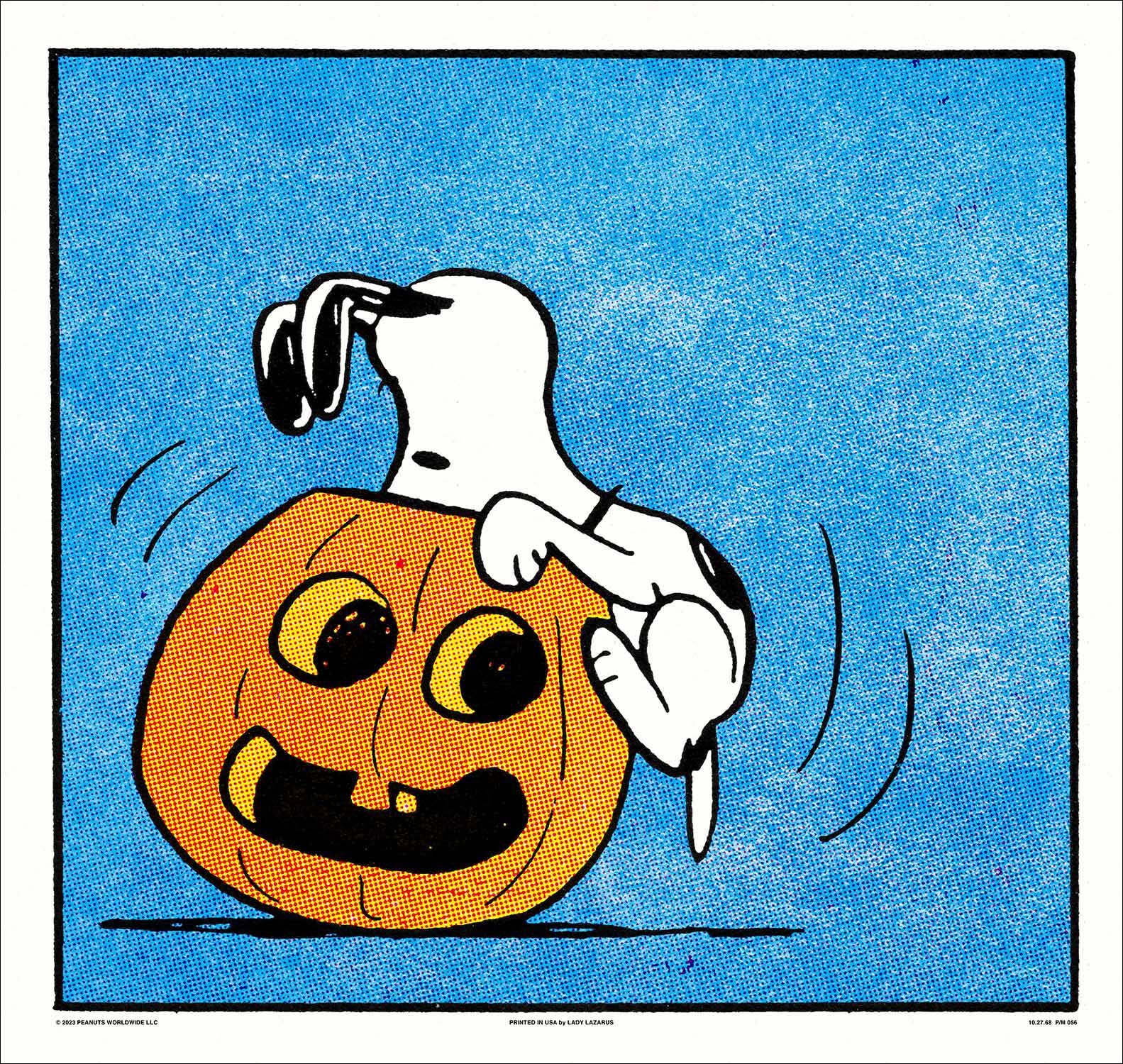 Peanuts Snoopy and Jack-o'Lantern Poster