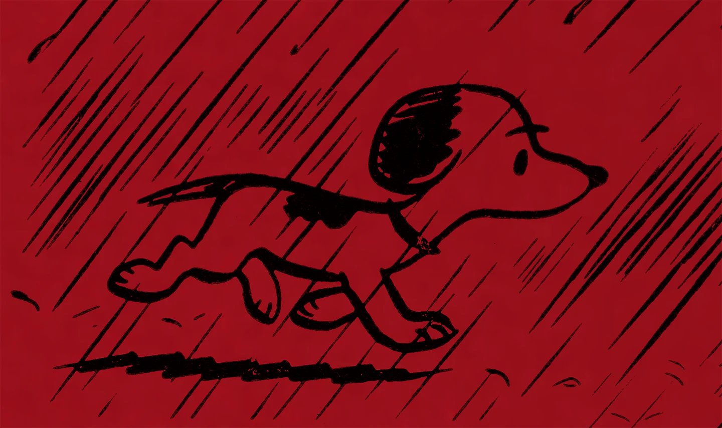 Peanuts Snoopy in Rain Poster - Image 2