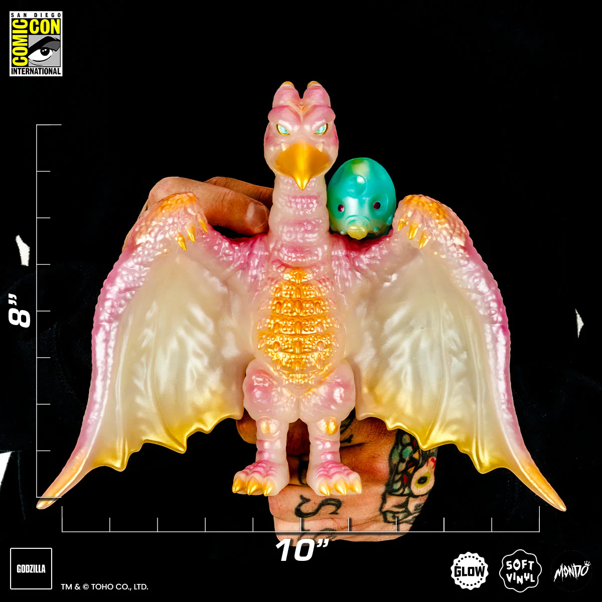 Rodan Soft Vinyl - Cherry Blossom Glow in the Dark SDCC Exclusive Variant - Image 3