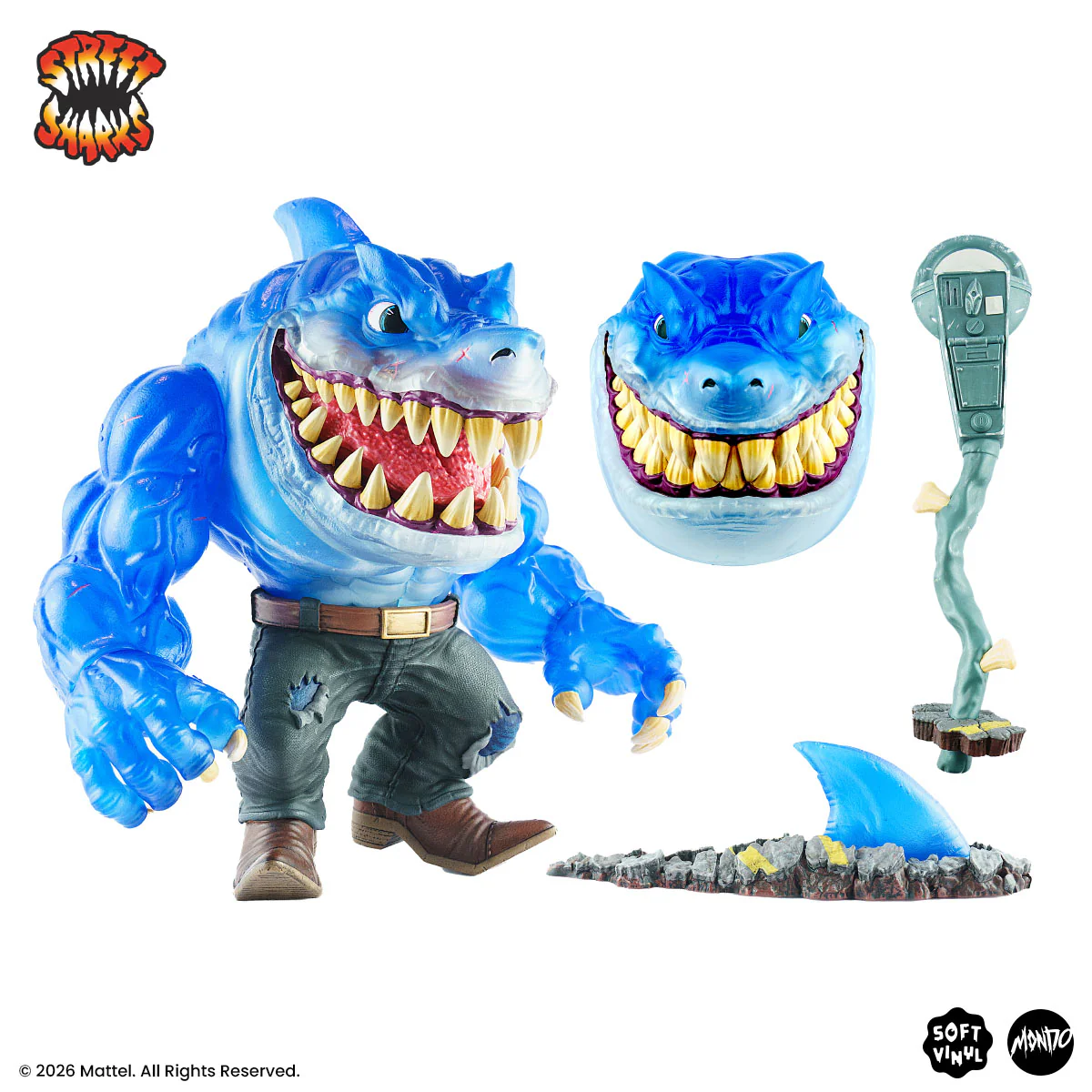 Street Sharks - Ripster Soft Vinyl Figure - Fission City Variant - Image 2