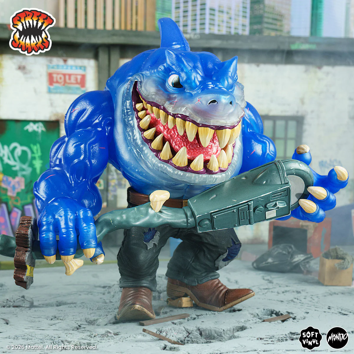 Street Sharks - Ripster Soft Vinyl Figure - Fission City Variant - Image 5