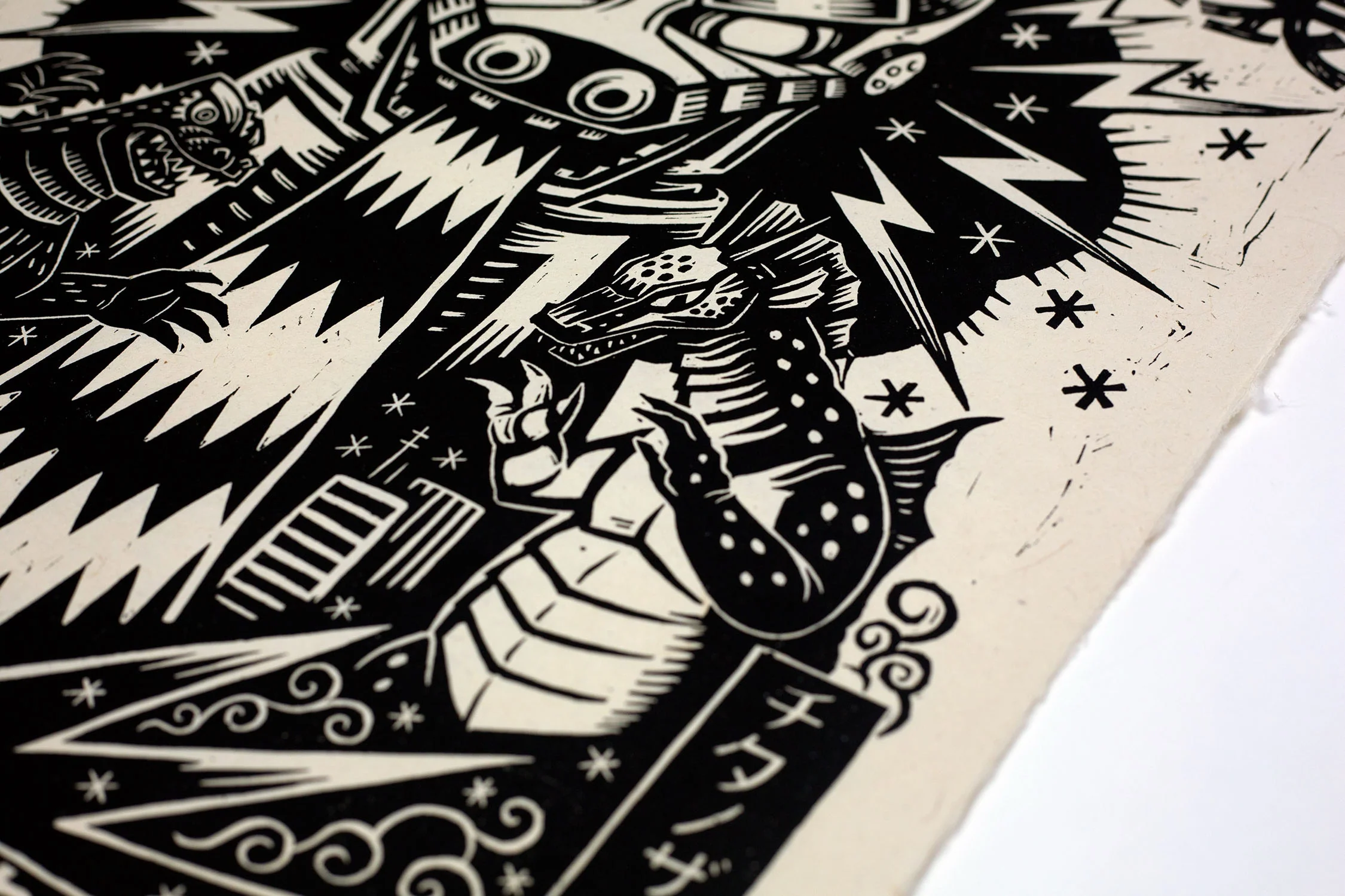 Terror of Mechagodzilla Linocut Poster - Image 5