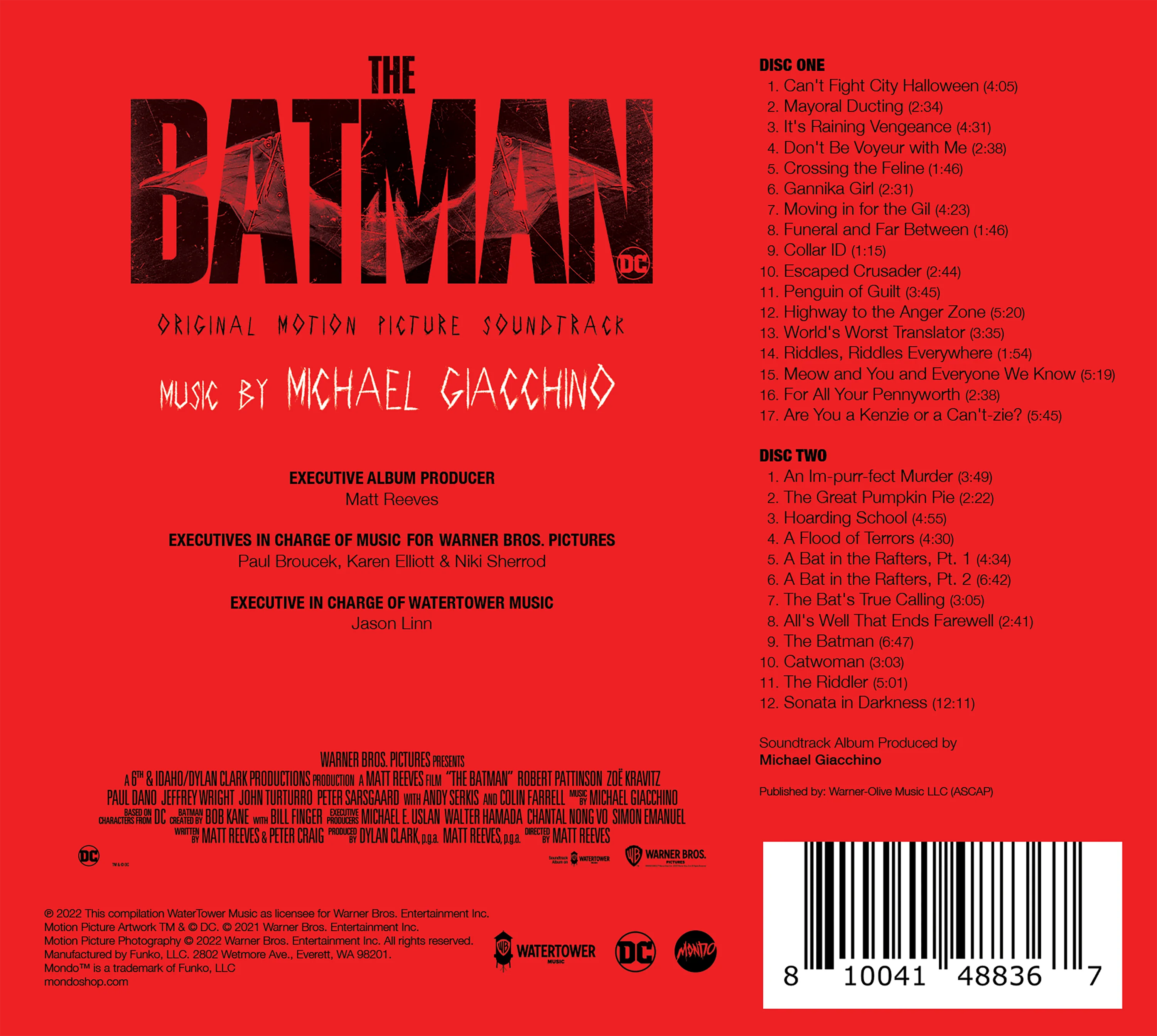 The Batman - Original Motion Picture Soundtrack 2XCD - Image 3
