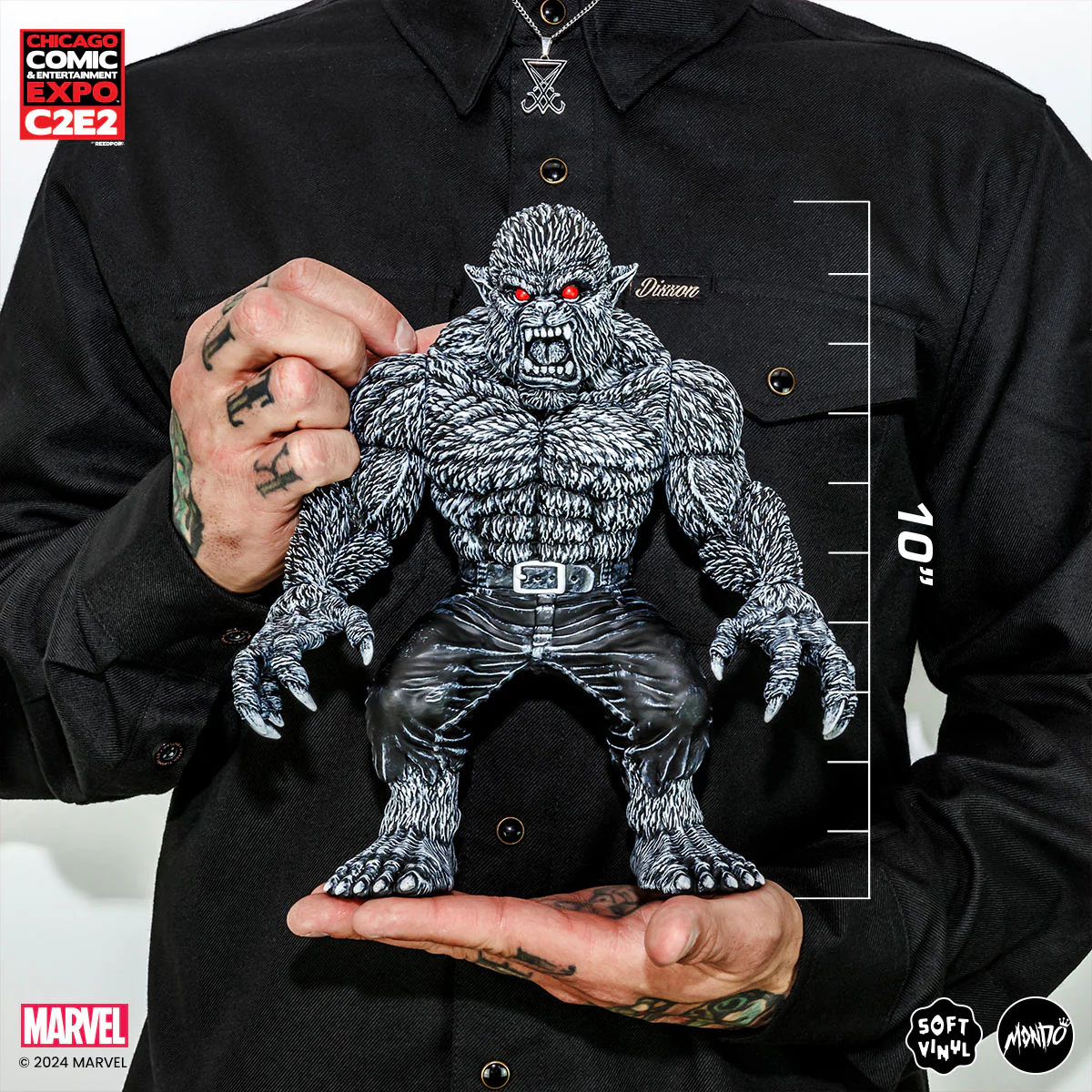 Werewolf By Night - Vinyl Designer Figure by James Groman - Pen & Ink Variant - Image 3